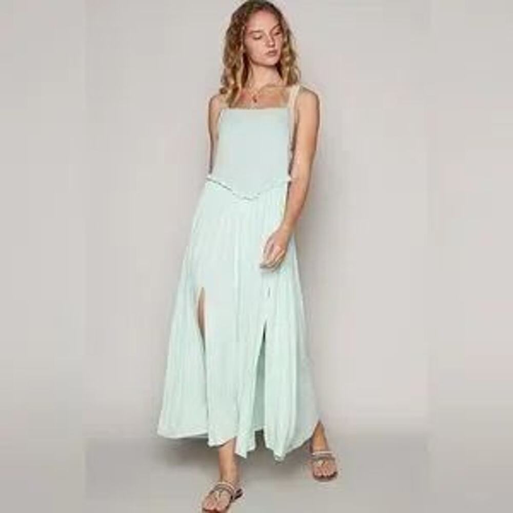 POL Mint Green Maxi Dress L